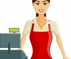 Срочно нужна одна девушка на кассу за смену 2200₽