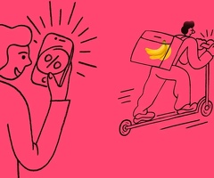 курьер пешком/на велосипед