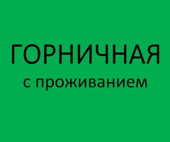 Горничная с проживанием МО