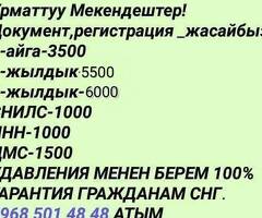 РЕГИСТРАЦИЯ ЖАСАЙБЫЗ