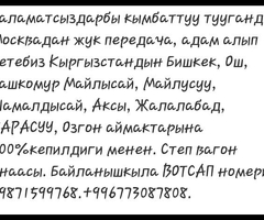 Кыргызстанга жук Адам жеткируу