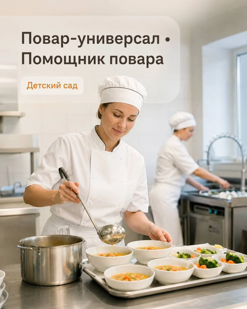 **1️⃣ПОМОЩНИК ПОВАРА С ФУНКЦИЕЙ ПОСУДОМОЙЩИКА **-