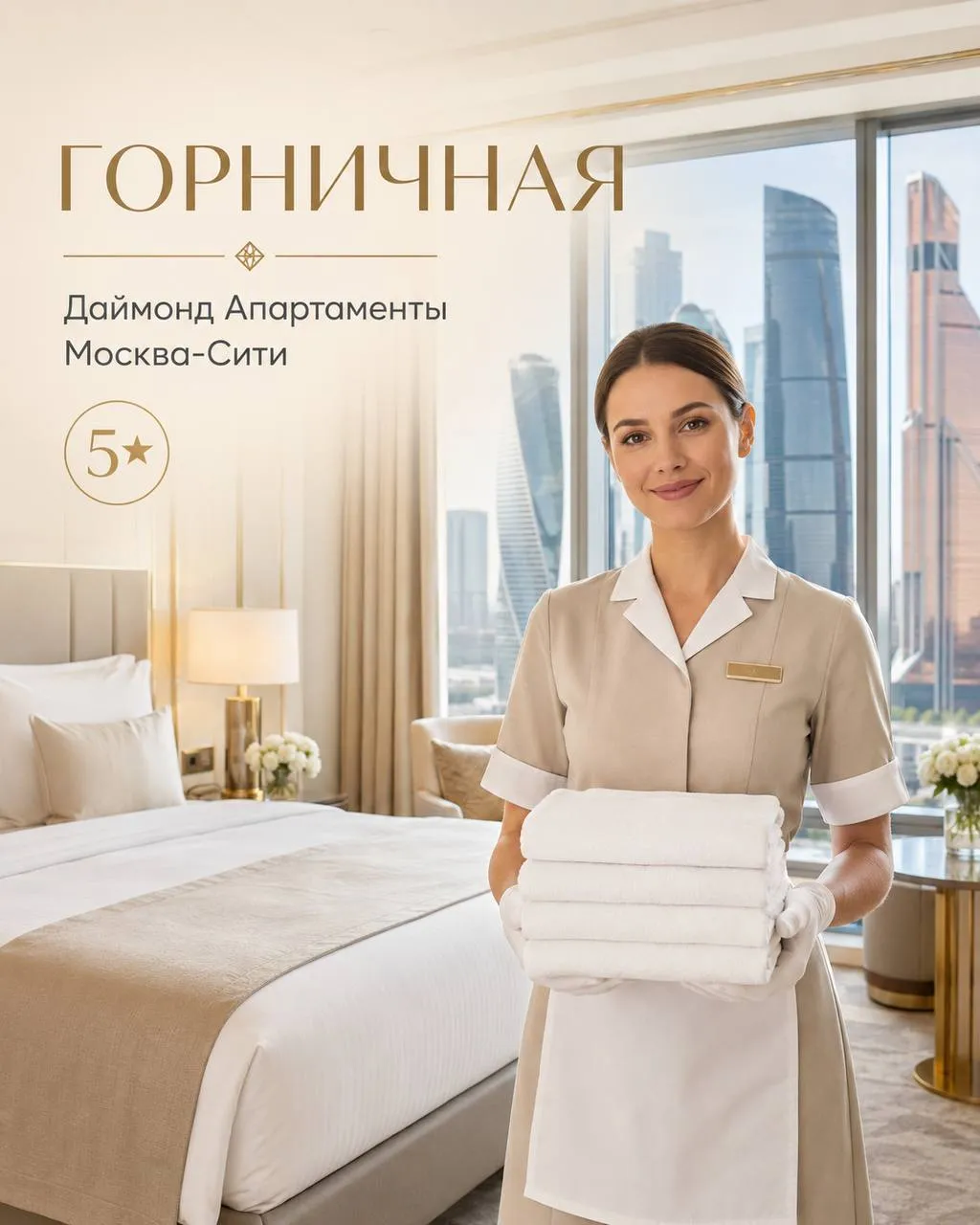 **ГОРНИЧНАЯ** __Даймонд Апартаменты__ • Москва-Сити, м.