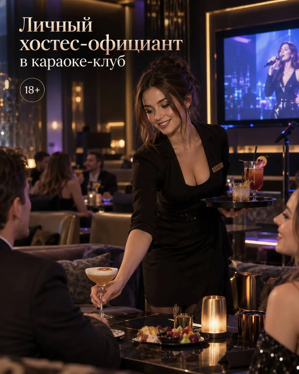 **ЛИЧНЫЙ ХОСТЕС-ОФИЦИАНТ В КАРАОКЕ-КЛУБ** **5 000₽/смена