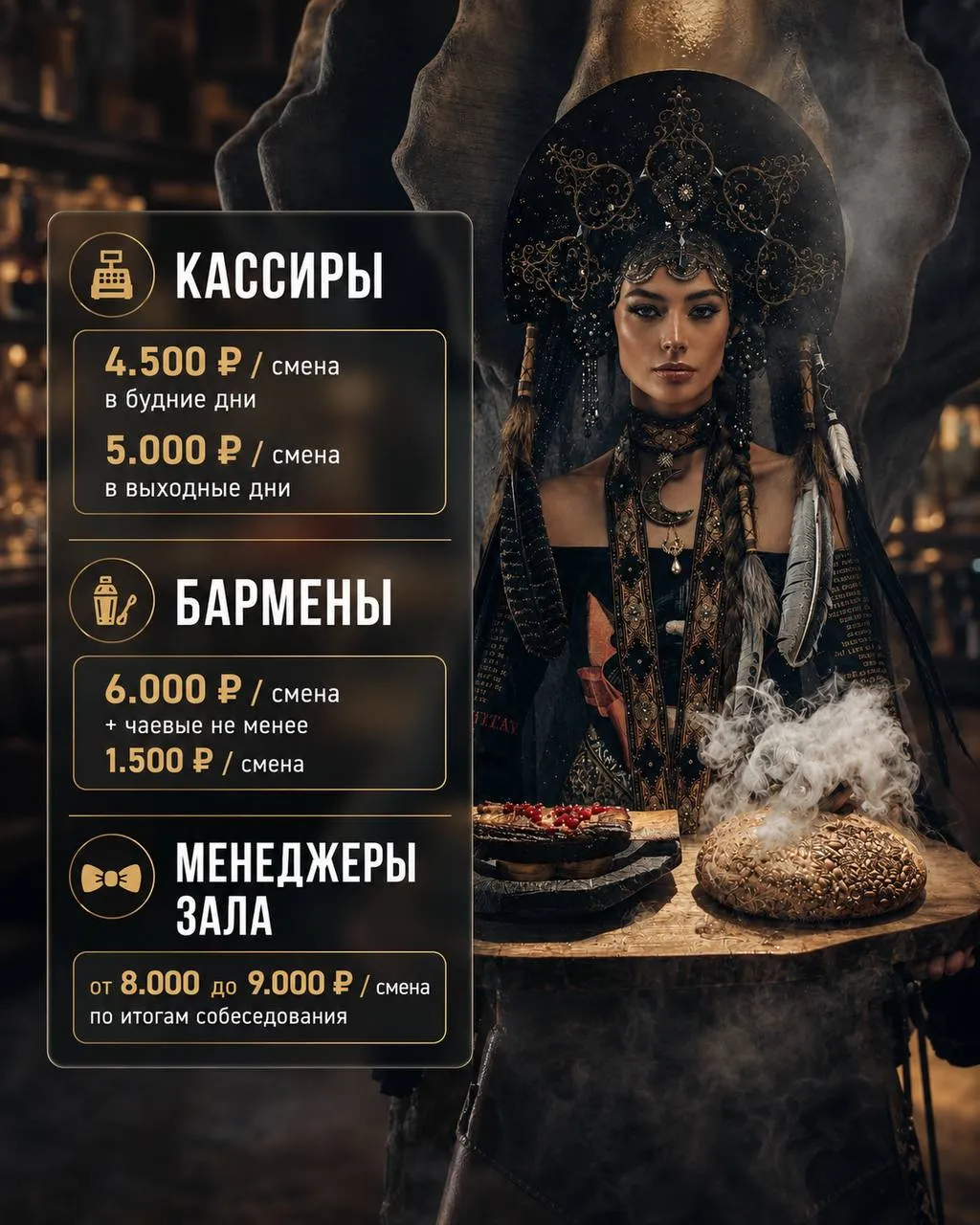 **1️⃣КАССИР, 2️⃣БАРМЕН, 3️⃣МЕНЕДЖЕР ЗАЛА** __«ЧУДО-ЮДО» и