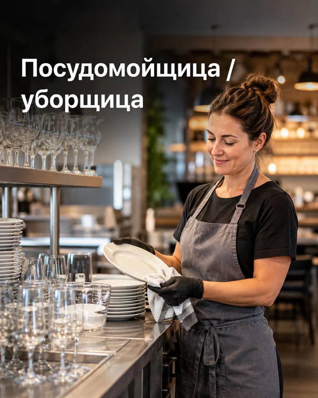 **ПОСУДОМОЙЩИЦА-УБОРЩИЦА** **От 4 000₽/смена + чаевые**