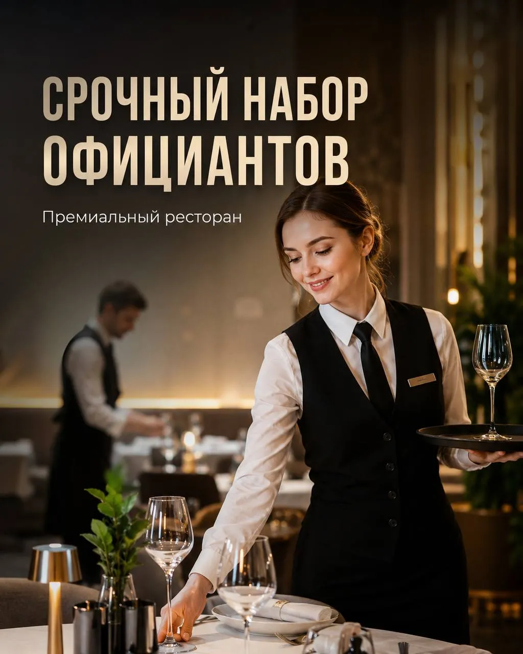 **ОФИЦИАНТ** **От 3 000₽/смена + KPI
