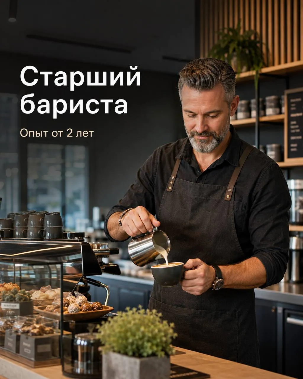 **СТАРШИЙ БАРИСТА** **105 000₽ - 135