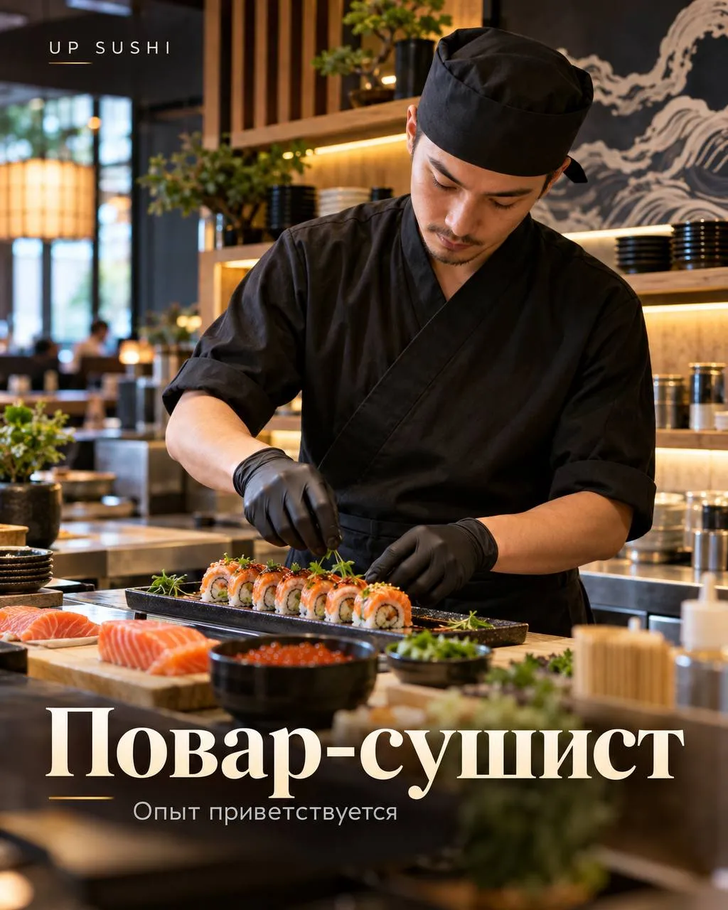 **ПОВАР-СУШИСТ** **6 000₽/смена - 7 000₽/смена**
