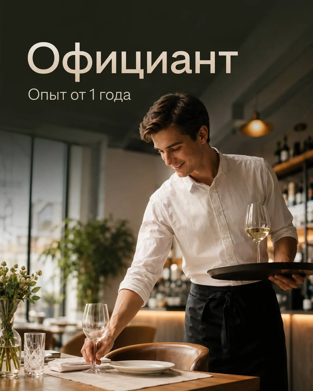 **ОФИЦИАНТ НА 3,4,7,8 ИЮНЯ** **От 2