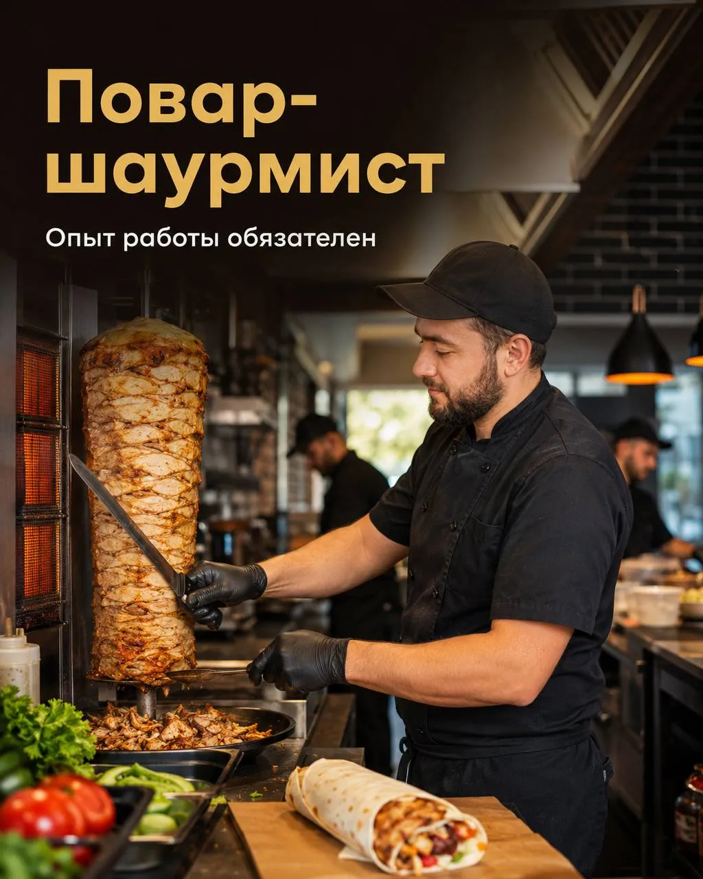 **ПОВАР-ШАУРМИСТ** **От 5 500₽/смена** __кафе-корнер турецкой