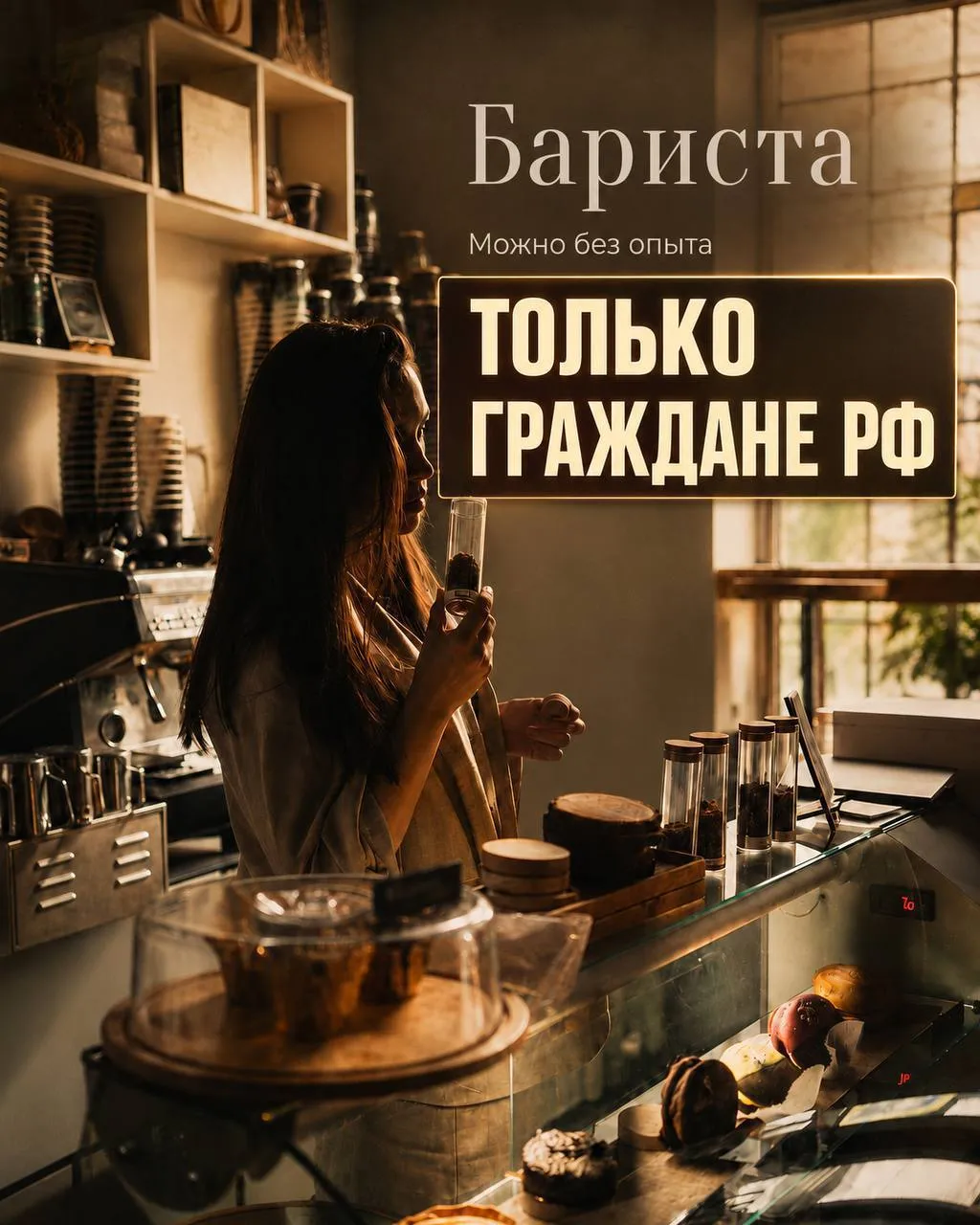 **БАРИСТА** **От 400₽/ч + % +