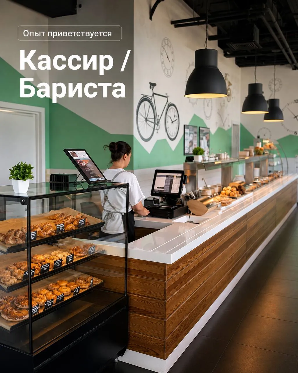 **КАССИР/БАРИСТА** **От 4 000₽/смена** __Столовая БЦ