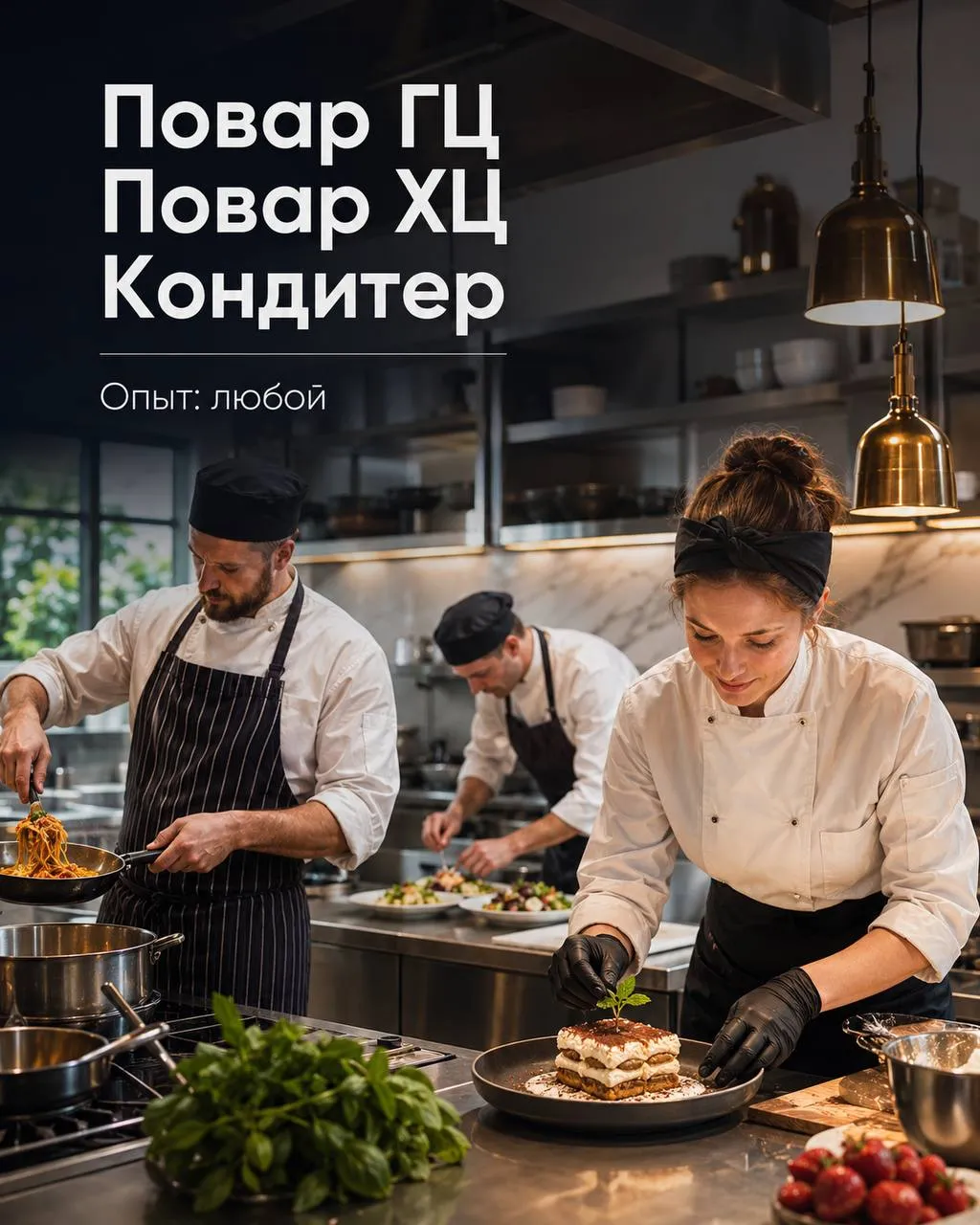 **1️⃣ПОВАР ГЦ, 2️⃣ПОВАР ХЦ, 3️⃣КОНДИТЕР** **От