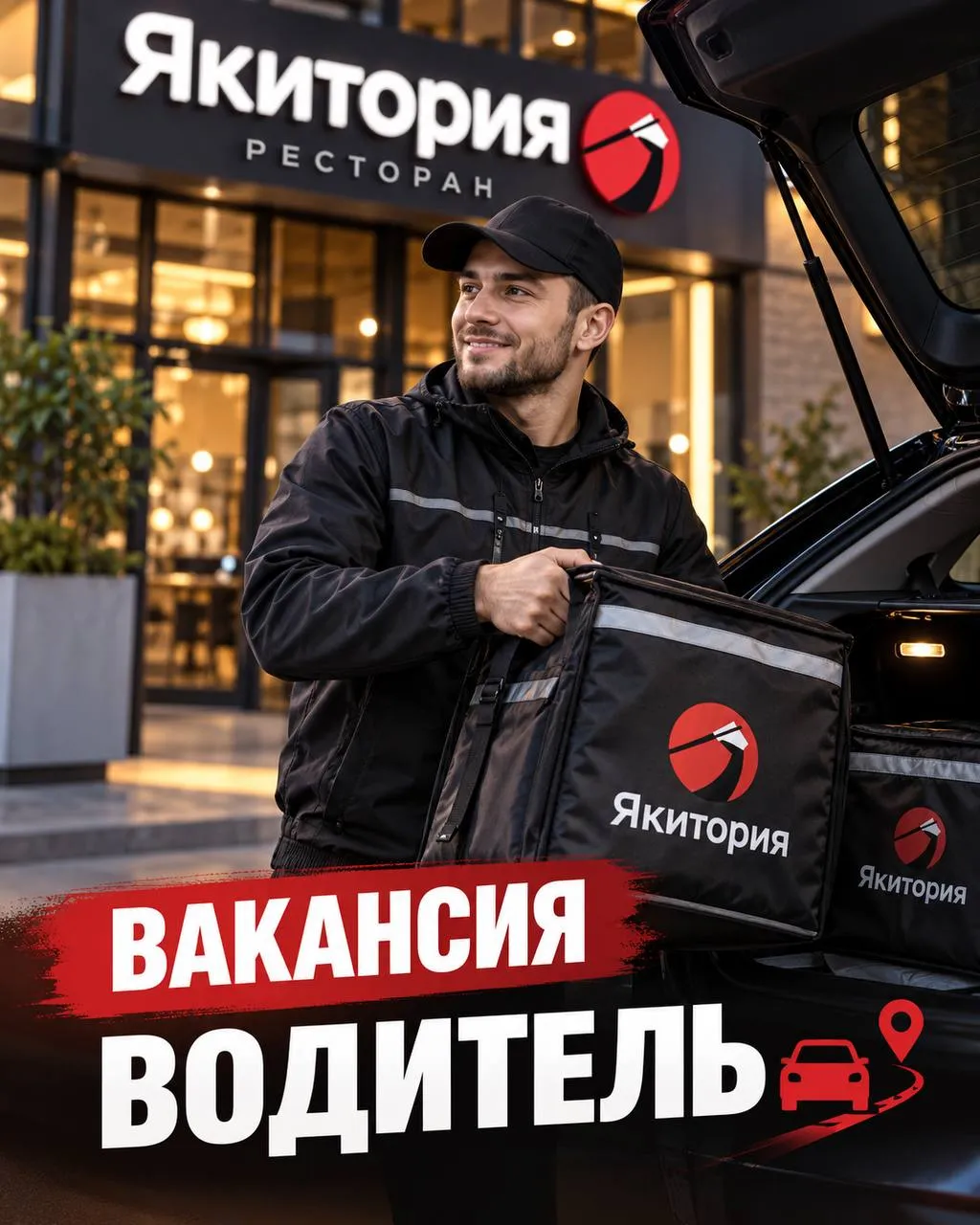 **ВОДИТЕЛЬ** **От 360₽/ч** __Ресторан «Якитория»__ •