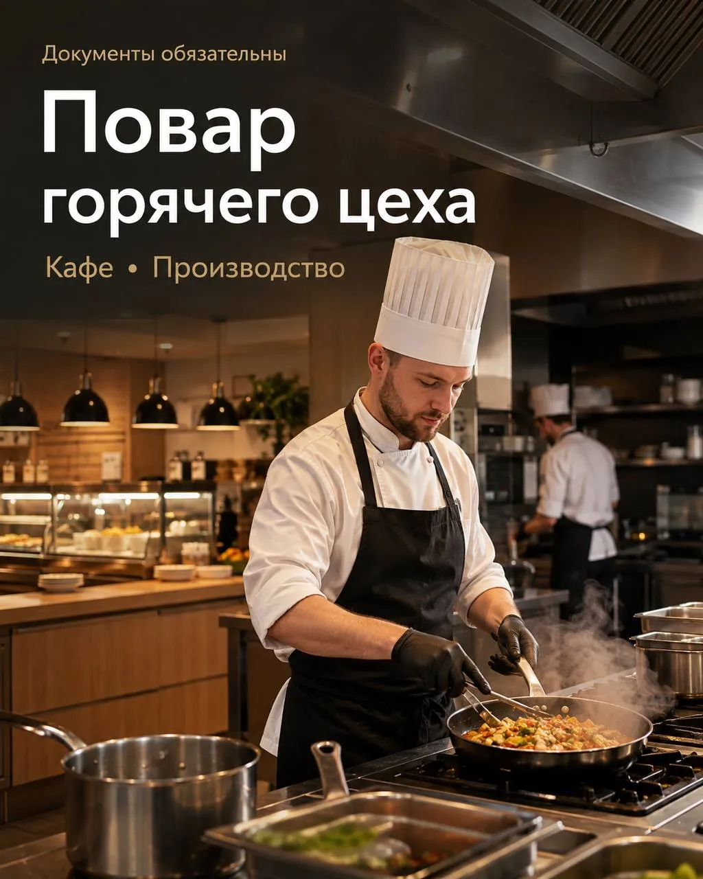**ПОВАР ГОРЯЧЕГО ЦЕХА** **От 6 000₽/смена**