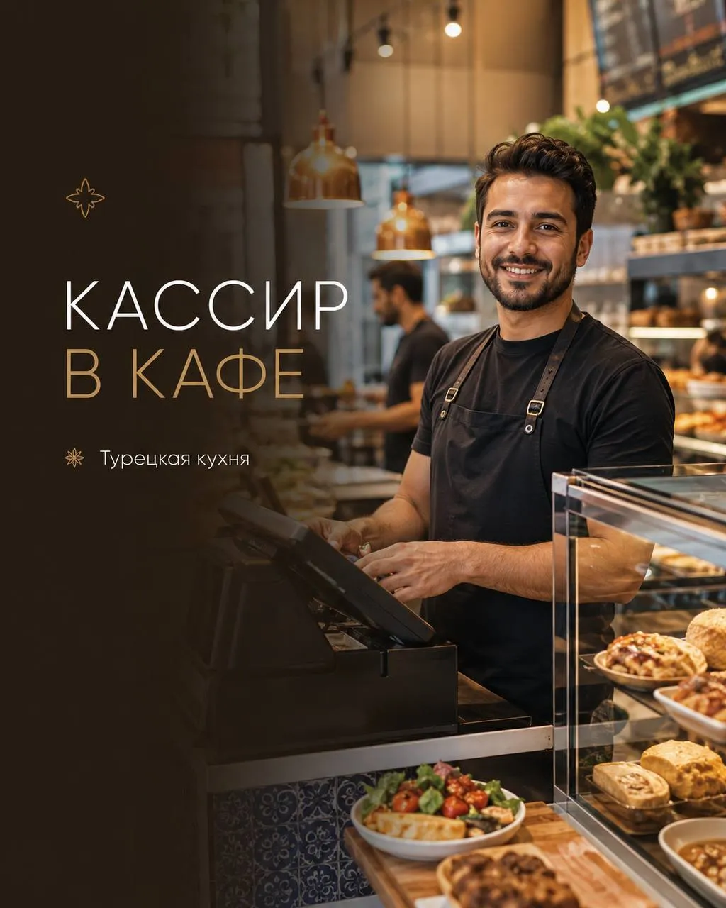 **КАССИР** **От 4 500₽/смена** __кафе-корнер турецкой