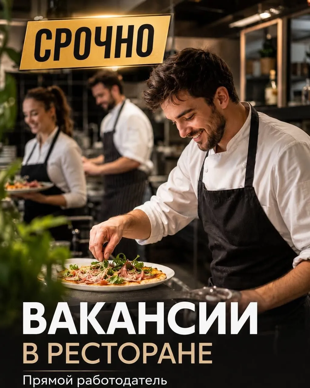 [​]( ВАКАНСИЯ: ПОВАРА В РЕСТОРАН 📍м.