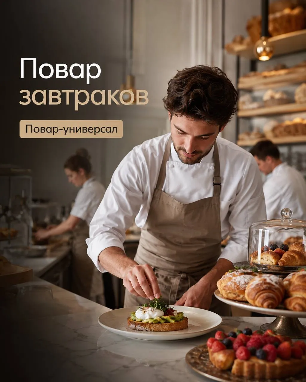 **ПОВАР ЗАВТРАКОВ** **От 4 700₽/смена** __пекарня-кондитерская