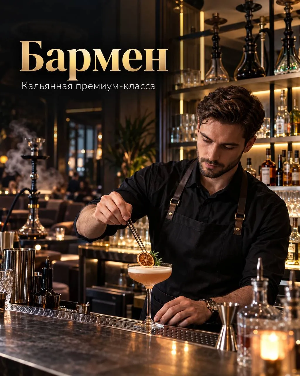 **БАРМЕН** **От 150 000₽** __Кальянная премиум-класса__