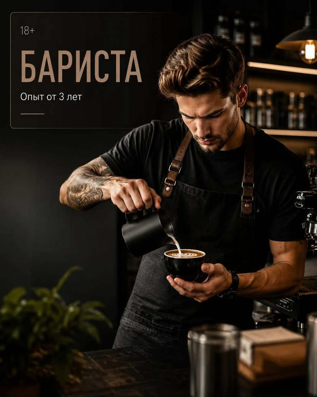 **БАРИСТА** **От 5 400₽/смена **(от 450₽/ч