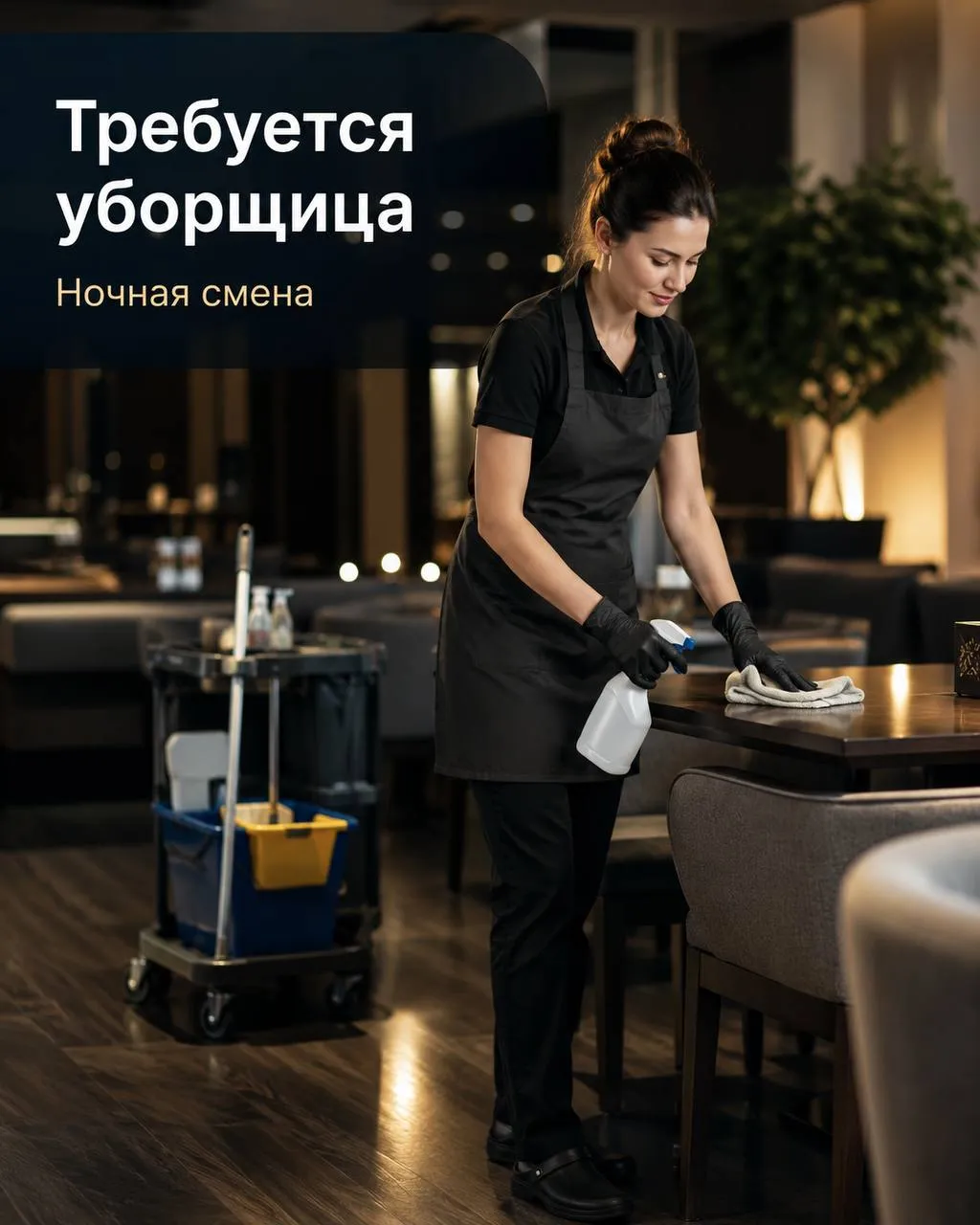 **УБОРЩИЦА (смены с 19:00 и до