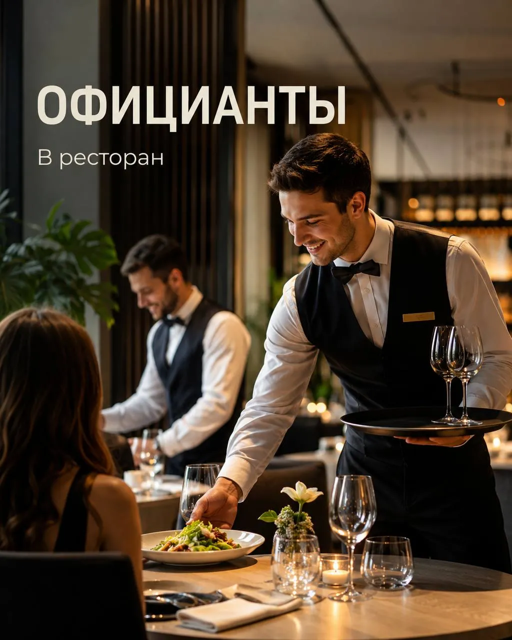 **ОФИЦИАНТ** **120 000₽ - 150 000₽**
