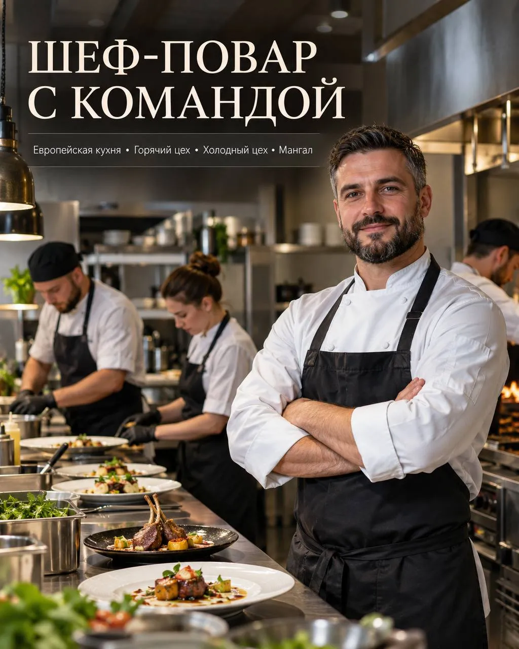 **1️⃣ШЕФ-ПОВАР, 2️⃣ПОВАР ГОРЯЧЕГО ЦЕХА, 3️⃣ПОВАР ХОЛОДНОГО