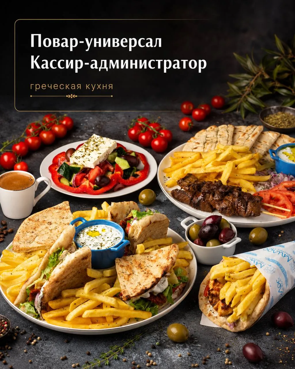 **1️⃣ПОВАР-УНИВЕРСАЛ **- от 5000₽/смена** 2️⃣КАССИР-АДМИНИСТРАТОР **-