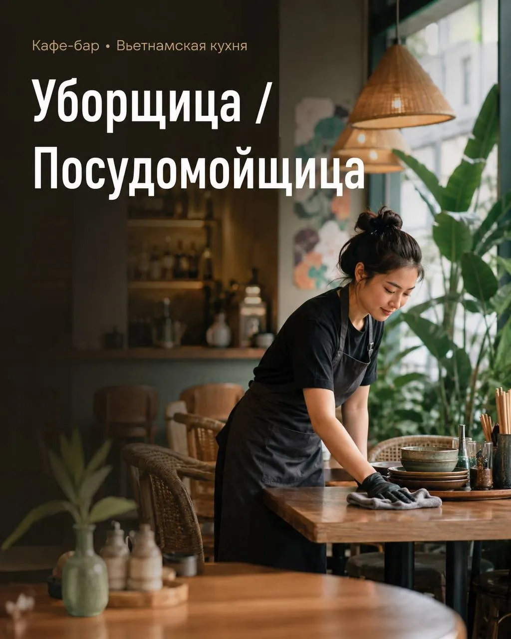 **УБОРЩИЦА-ПОСУДОМОЙЩИЦА** **От 3 500₽/смена** __Прогресс__ •