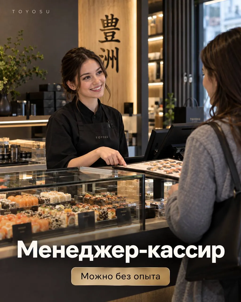 **МЕНЕДЖЕР-КАССИР** **От 420₽/ч** __Сеть суши-маркетов TOYOSU__